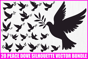 Flying Dove Vector Collection, an Illustration by musafir_fashion