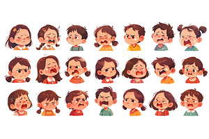 Crying children portraits. Kids boys, a Person Illustration by Stock-Smart-Start