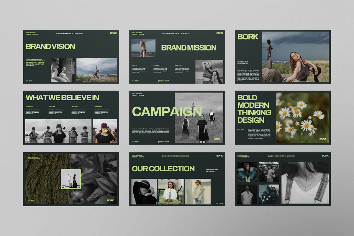 BORK Bold Brand Google Slide, a Presentation Template by Portocraft (Photo 7 of 7)