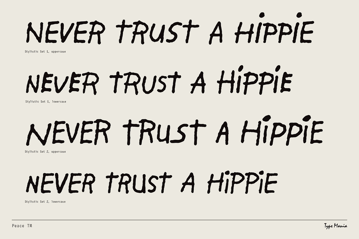 Peace TM – Automatic Script, a Handwritten Font by Type Mania (Photo 5 of 14)