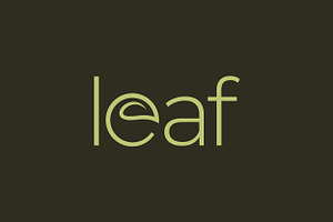 Logotype Leaf Shape Green Logo