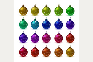 Christmas Colorful Balls Set