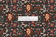 Art Nouveau Botanical Flower Pattern, a Pattern Graphic by likorbut (Thumbnail 2 of 12)