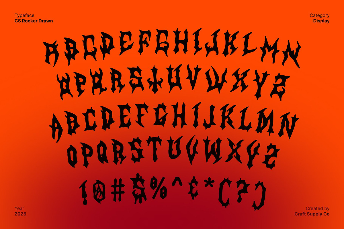 CS Rocker Drawn, a Blackletter Font by Craft Supply Co. (Photo 8 of 8)