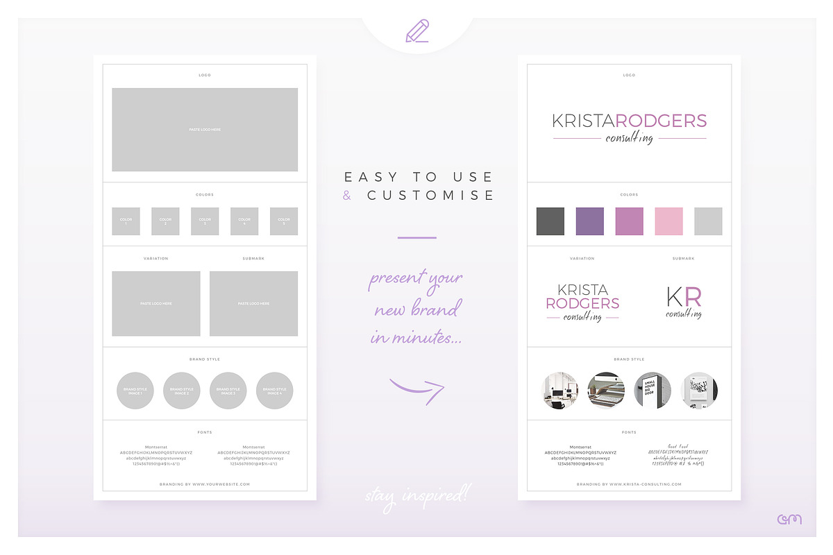 Brand Boards / Style Tiles VOL 1, a Templates & Theme by AM Studio (Photo 3 of 11)