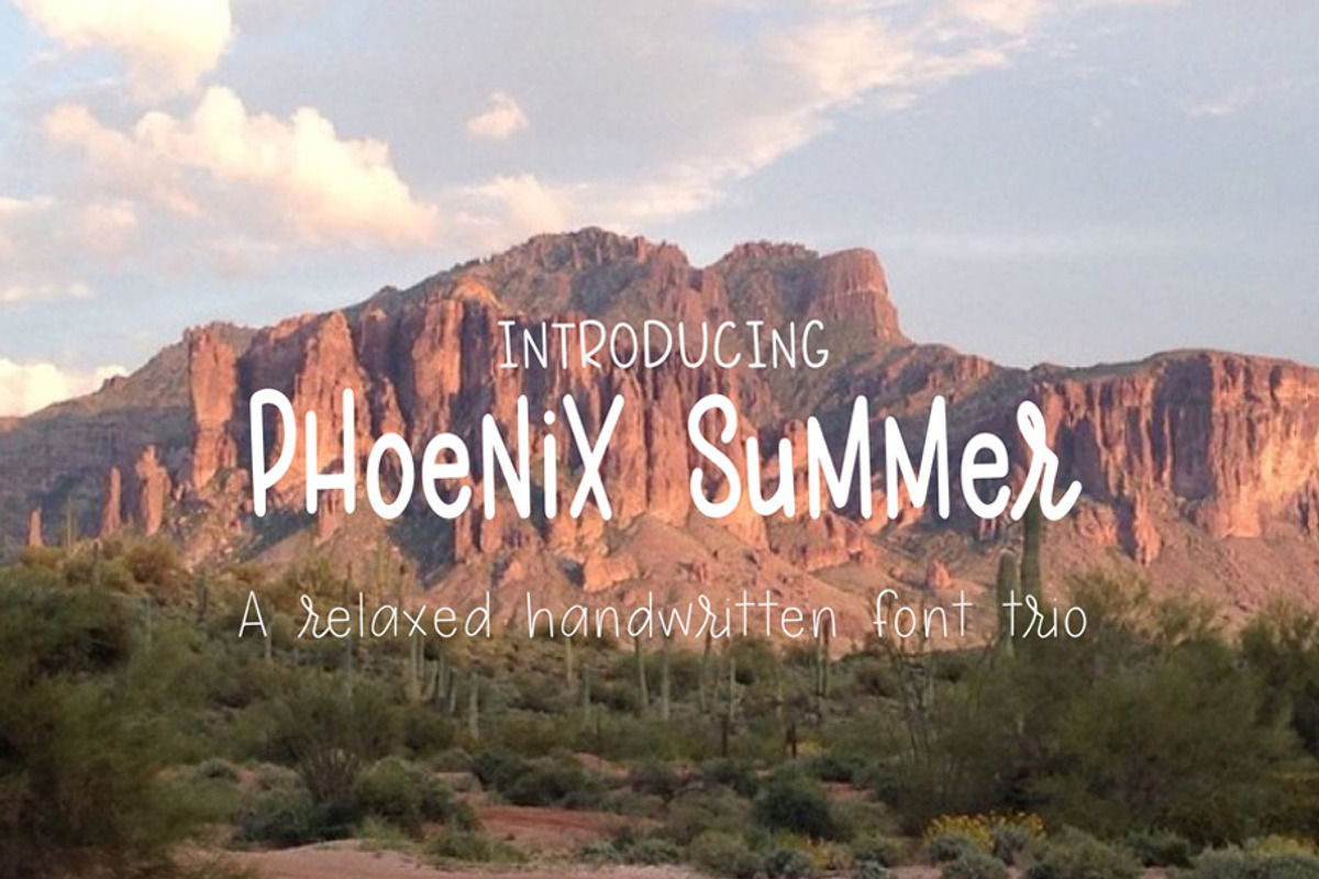 Phoenix Summer font Trio, a Handwritten Font by Liz on Call (Photo 1 of 7)