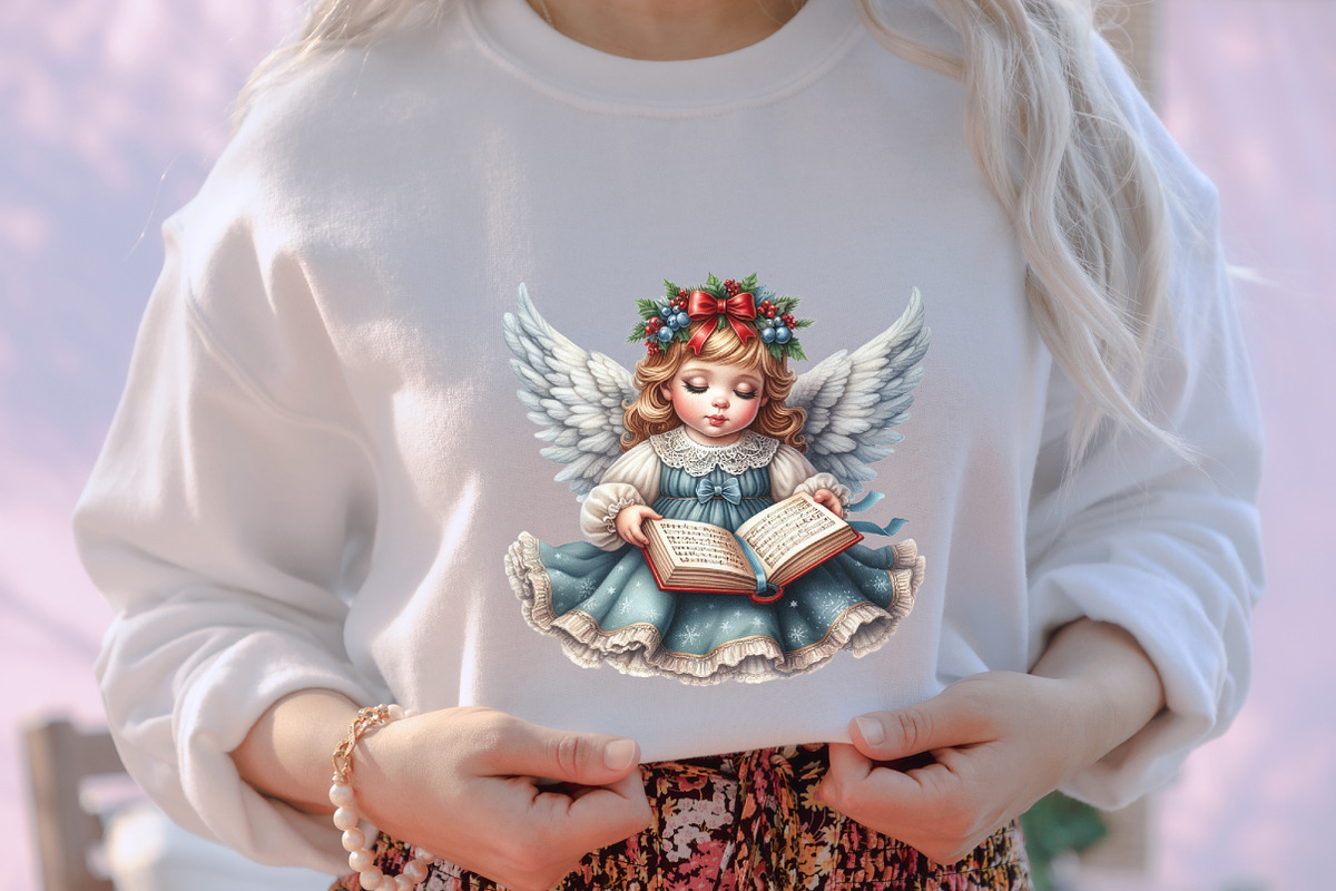 Cute Christmas Baby Angel Clipart, an Illustration by designcity5 (Photo 5 of 5)