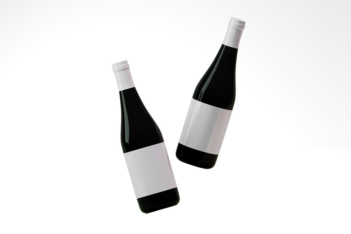 Floating Wine Bottle Mockup Set, a Product Mockup by McLittle Stock (Photo 2 of 2)