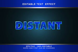 Distant Text Effect Editable