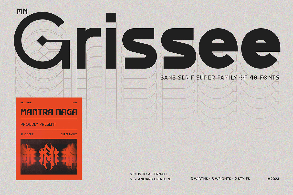 MN Grissee - Sans Serif Font Family, a Sans Serif Font by Mantra Naga (Photo 1 of 16)