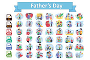 Father’s Day Vector Illustration, an Illustration by Vector Portal (Thumbnail 1 of 7)