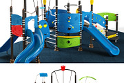 Kids playground equipment with slide, an Object 3D Model by NOMODOL (Thumbnail 3 of 7)