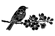 Bird Branch Silhouette Bundle, an Illustration by yasushie (Thumbnail 28 of 31)