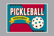 Pickleball retro vector poster set., a Sport Illustration by PoPaShop (Thumbnail 9 of 10)