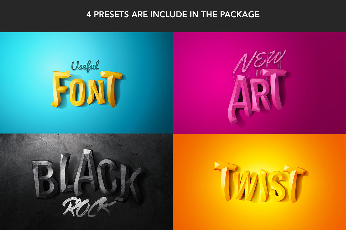 Twist Psd 3D Letters, an Object Graphic by GK Creative (Photo 9 of 10)