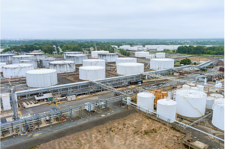 Aerial industrial zone view of, an Industrial Photo by Ungvar Studio