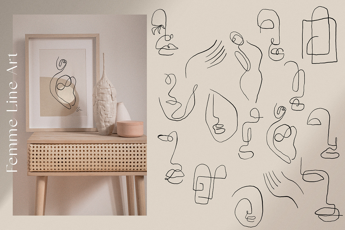 Modern Abstract Line Art & Shape Set, an Illustration by January Bloom (Photo 6 of 18)