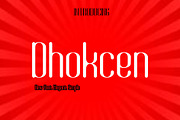 Dhokcen Sanserif Modern font, a Sans Serif Font by Canden Meutuah (Thumbnail 1 of 8)