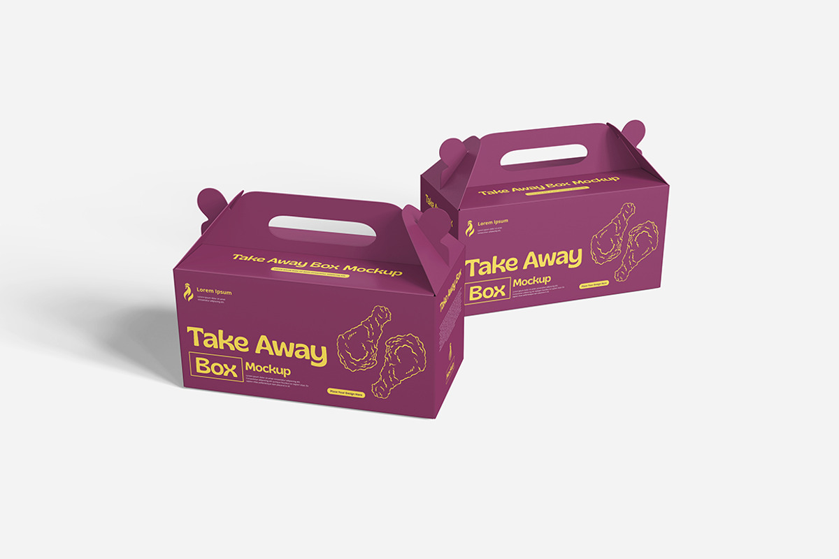 Take Away Box Mockup for Restaurant, a Product Mockup by Indah (Photo 5 of 6)