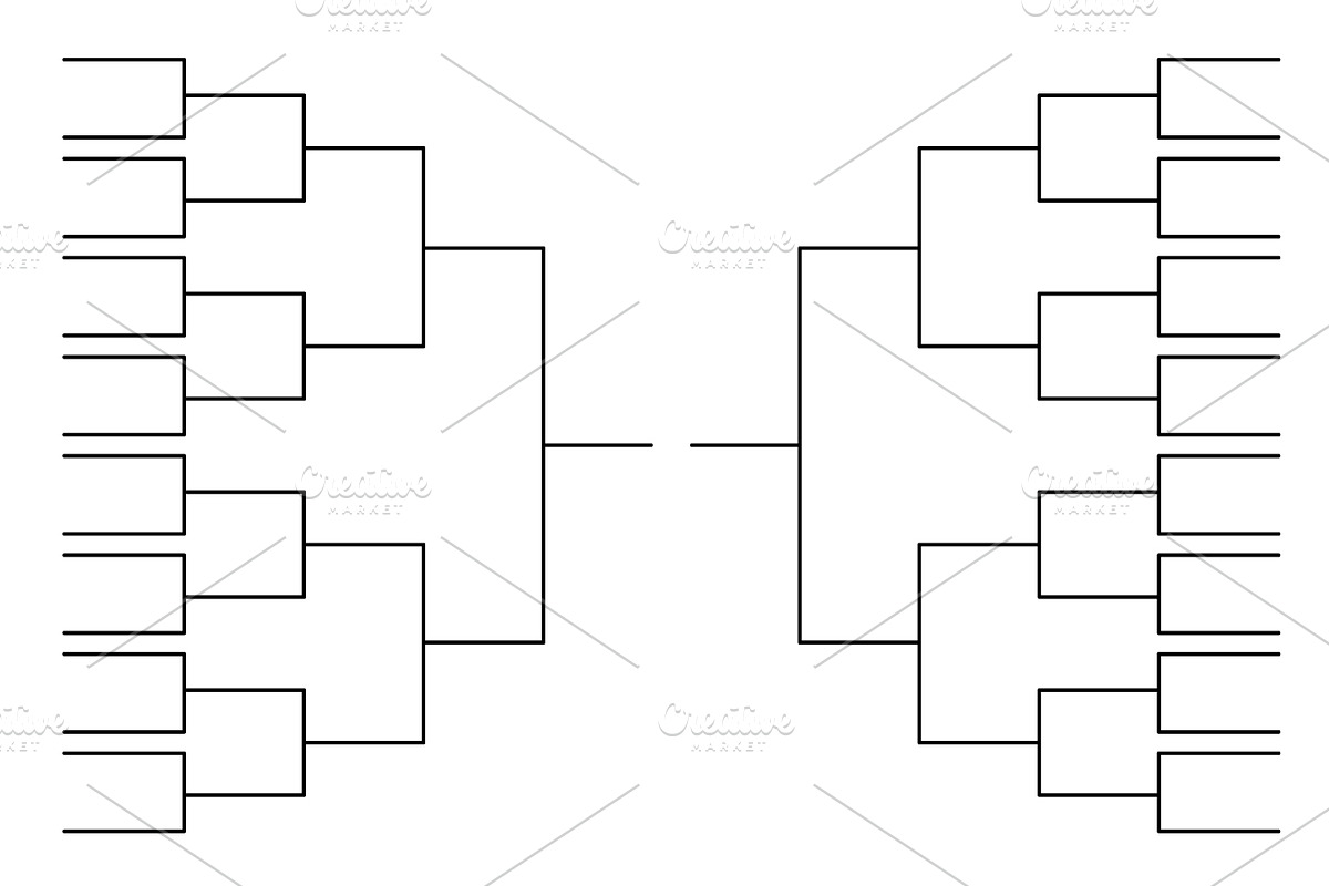 Black tournament bracket template, an Object Graphic by BestPics