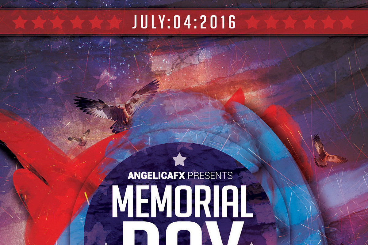 Memorial Day Flyer Template, a Flyer Template by angelicafx