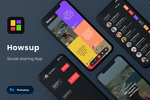 Social Sharing App UI Howsup