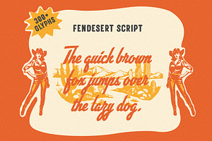 Fendesert - Vintage Stamp Font