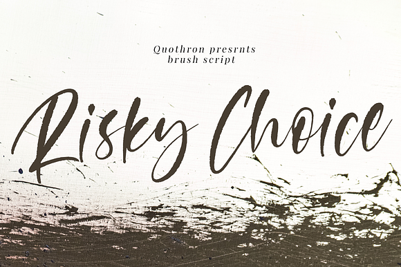 Risky Choice - Brush Script preview 8