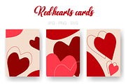 Red hearts flyers|Romantic cards, a Flyer Template by Tati_Kli (Thumbnail 1 of 4)