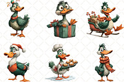 Quirky Christmas Duck Clipart PNG, an Illustration by Black Bird Studio (Thumbnail 3 of 6)