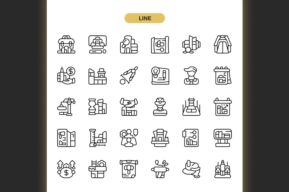 Architecture Business Icons, an Icon by Spacepixel Creative (Photo 2 of 3)