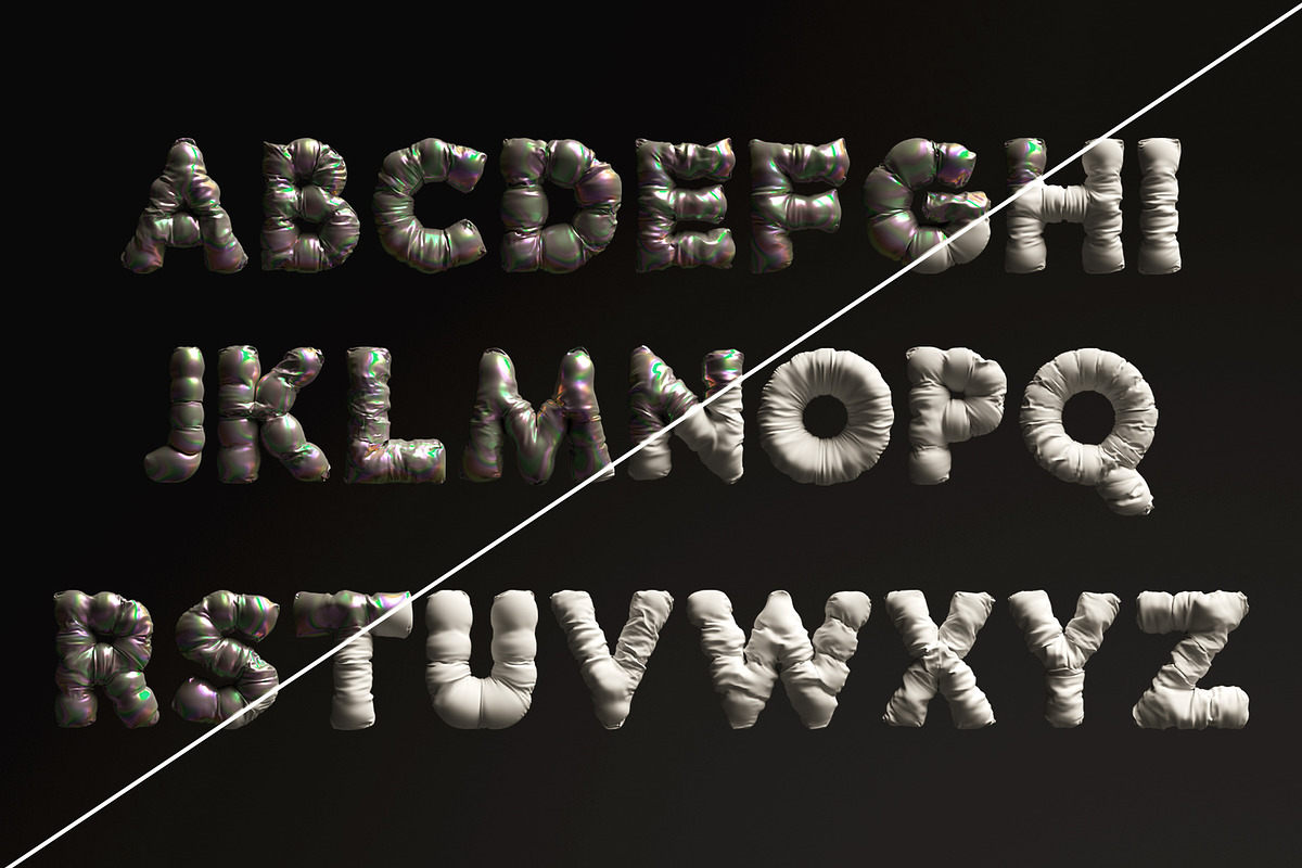 PUFFY - 3D Letters Set, a Graphic by smiley.studio