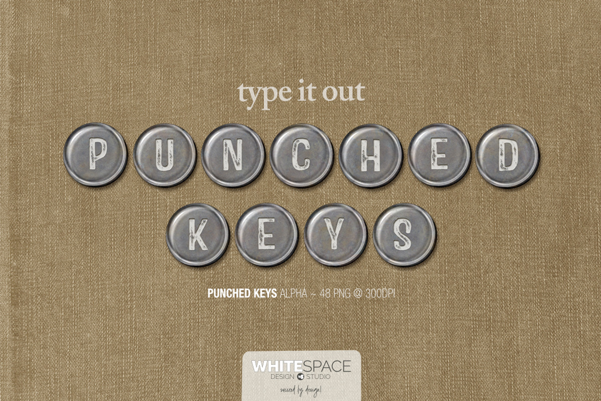 Punched Keys Alphabet
