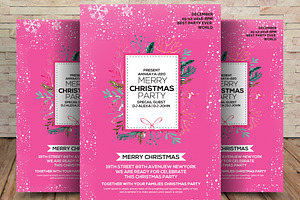 Merry Christmas Party Flyer, a Flyer Template by graphicforest