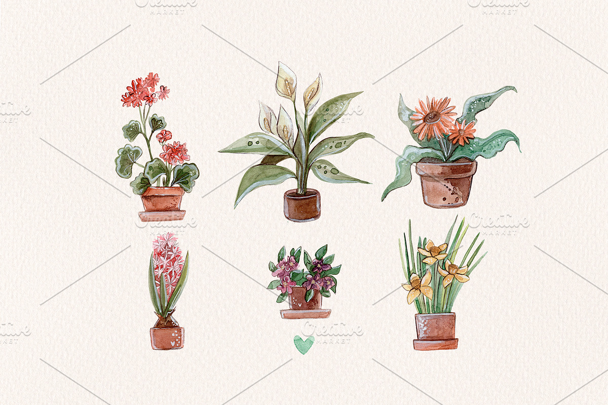 My beautiful Flower Shop +4 patterns, an Illustration by Kristina Crocus (Photo 3 of 6)