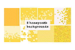 8 honeycomb backgrounds, a Pattern Graphic by Veronika M