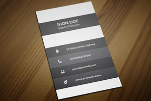 An Exclusive Vertical Business Card