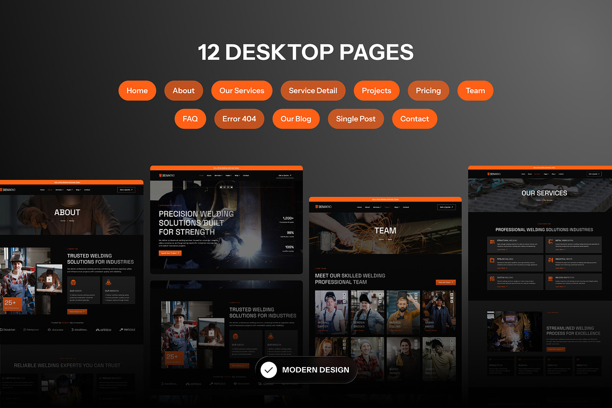 Benakno - Welding Services Elementor, a WordPress Template by SLAB! Design (Photo 2 of 5)