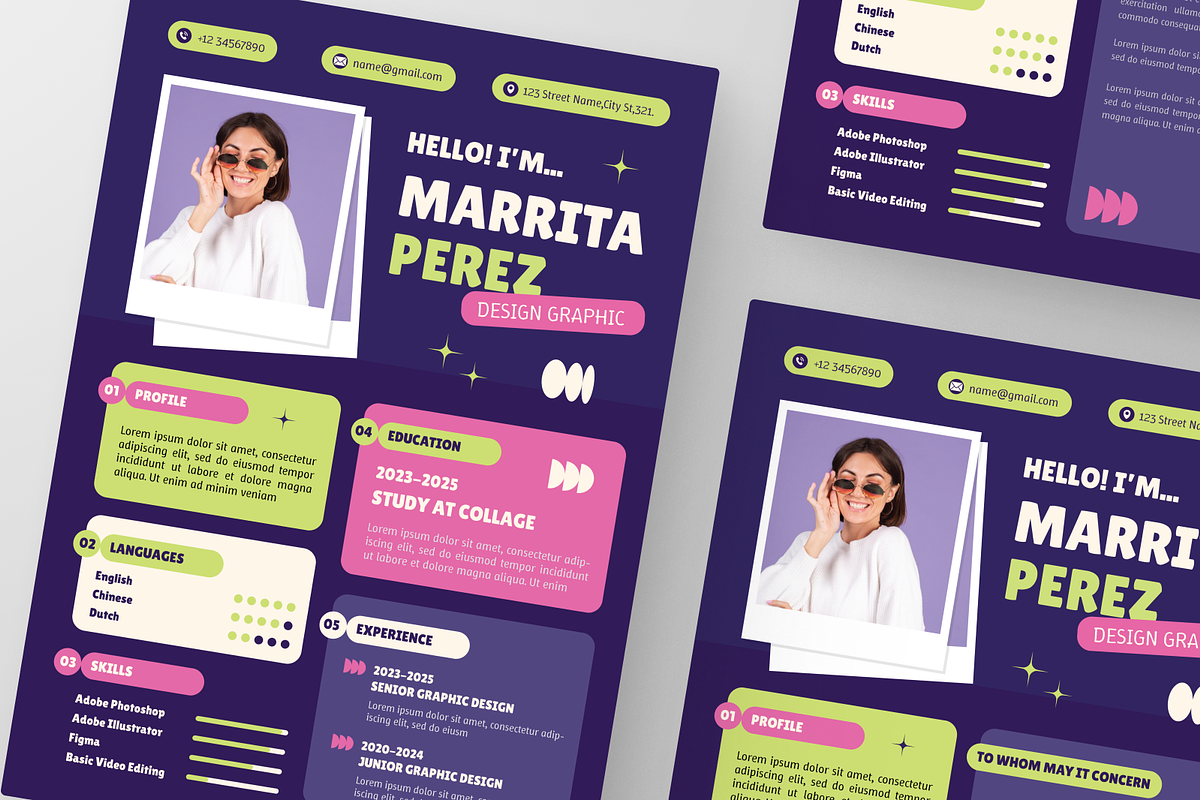 Modern Professional CV Resume, a Resume Template by Annora Studio (Photo 6 of 6)