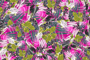 Colorful floral collage motif pattern, a Pattern Graphic by DanFLCreativo