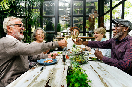 Group of senior stock photo containing buddies and cafe, a Person Photo by rawpixel