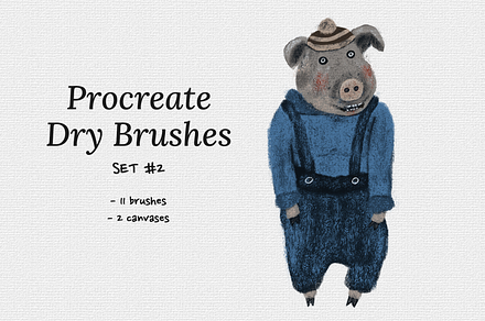 Procreate Dry Brushes | Set #2, a Brush Add-On by Brush Moment