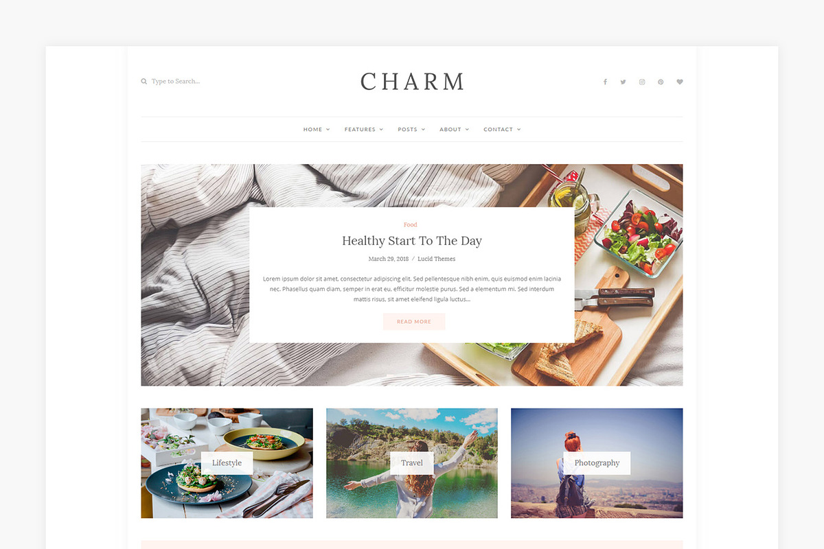 Charm - WordPress Blog Theme, a WordPress Template by Lucid Themes (Photo 10 of 10)