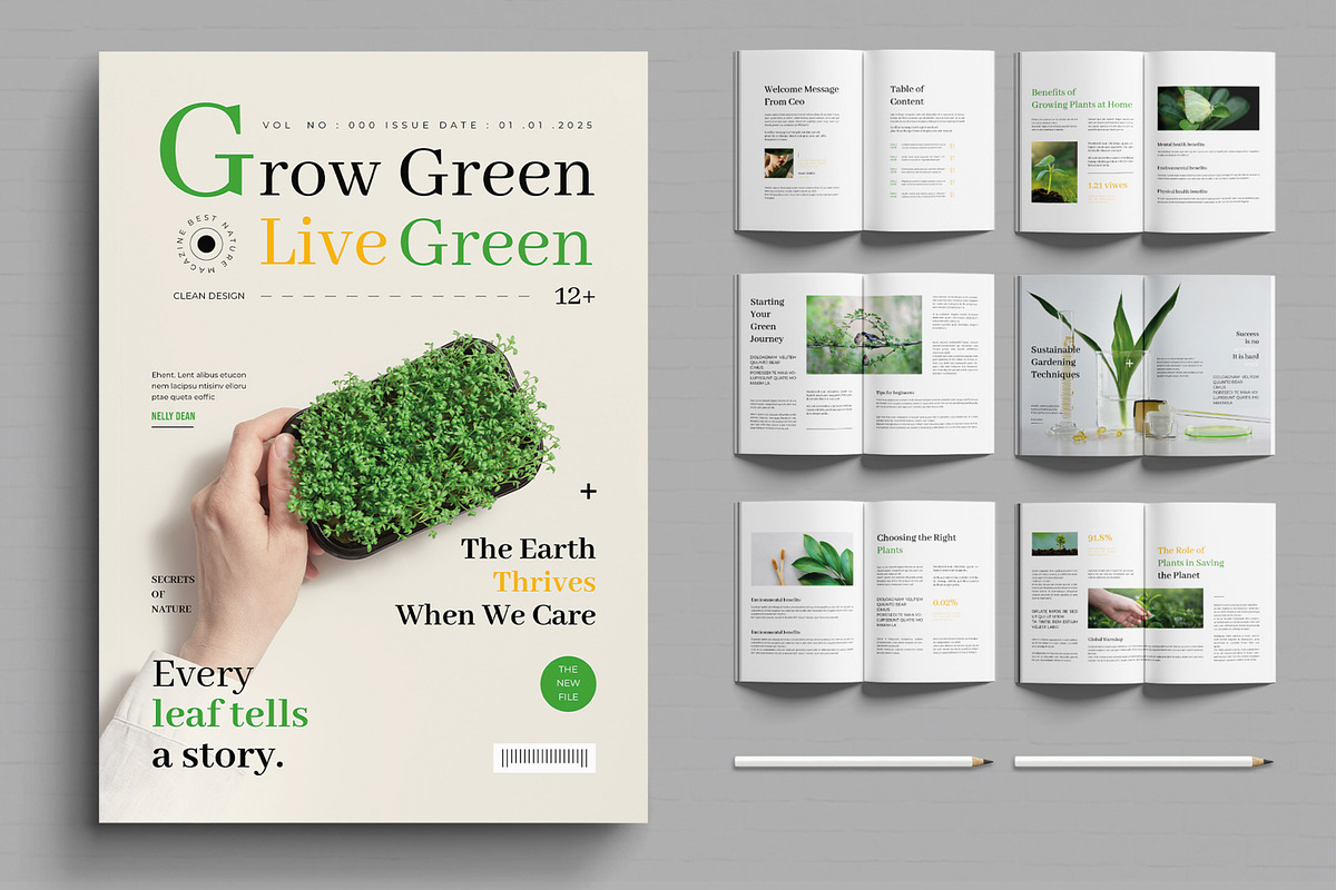 Lifestyle Magazine Template, a Magazine Template by MightyDesign (Photo 1 of 6)
