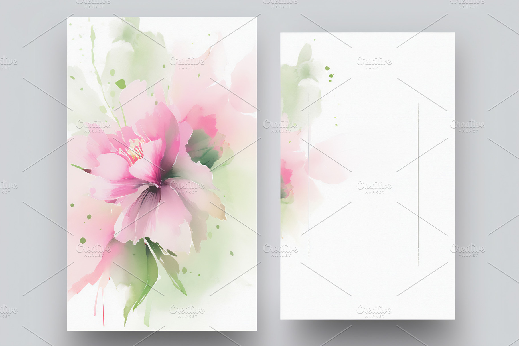Pink floral watercolor design, a Photo by Beautiful things