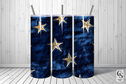 Gold Stars Embroidery on Blue Velvet, a Pattern Graphic by Creative Store (Thumbnail 5 of 5)