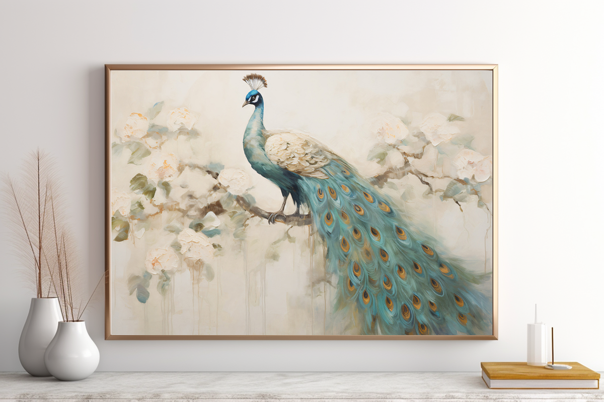 Oil Painting Print Male Peacock, an Animal Illustration by NSTUDIO (Photo 2 of 9)