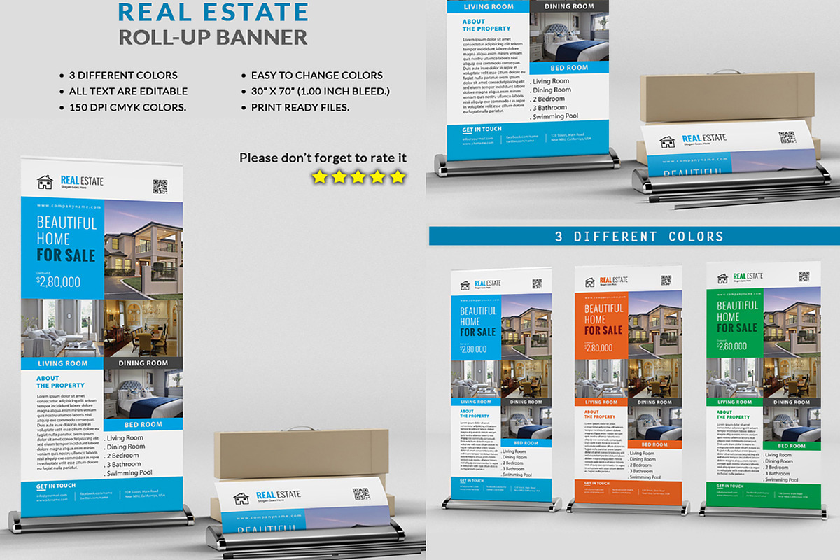Real Estate Roll-up Banner, a Flyer Template by Artiverge