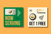 Restaurant Food Social Media Post, a Social Media Template by MightyDesign (Thumbnail 4 of 8)