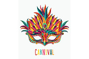 Carnival Masks vector set, a Decorative Illustration by LisaKolbasa (Thumbnail 11 of 15)